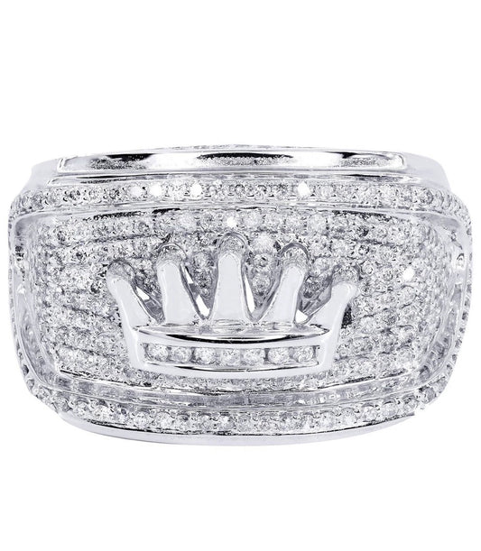 Men Diamond Crown Ring
