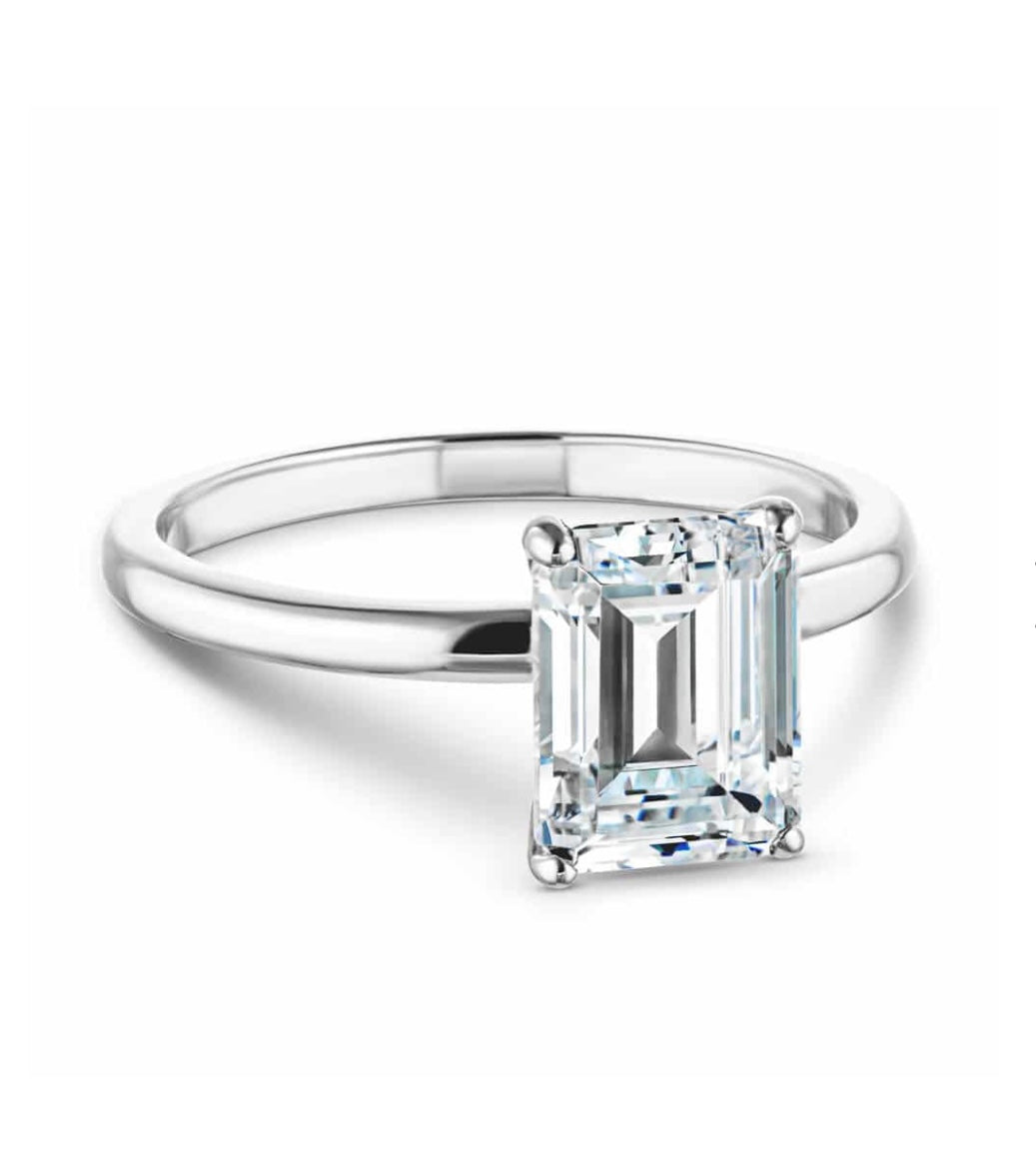 Emerald cut Solitaire