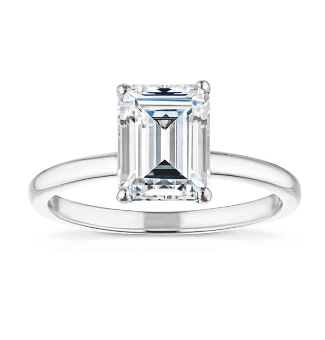 Emerald cut Solitaire