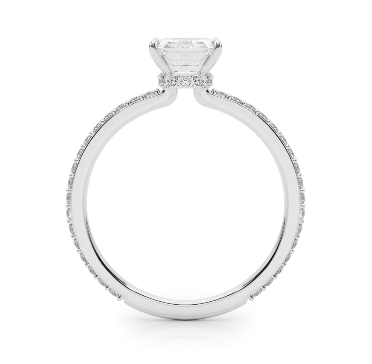 Emerald Cut with Hidden Halo