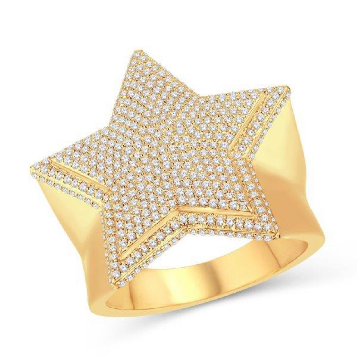 Men Diamond Star Ring