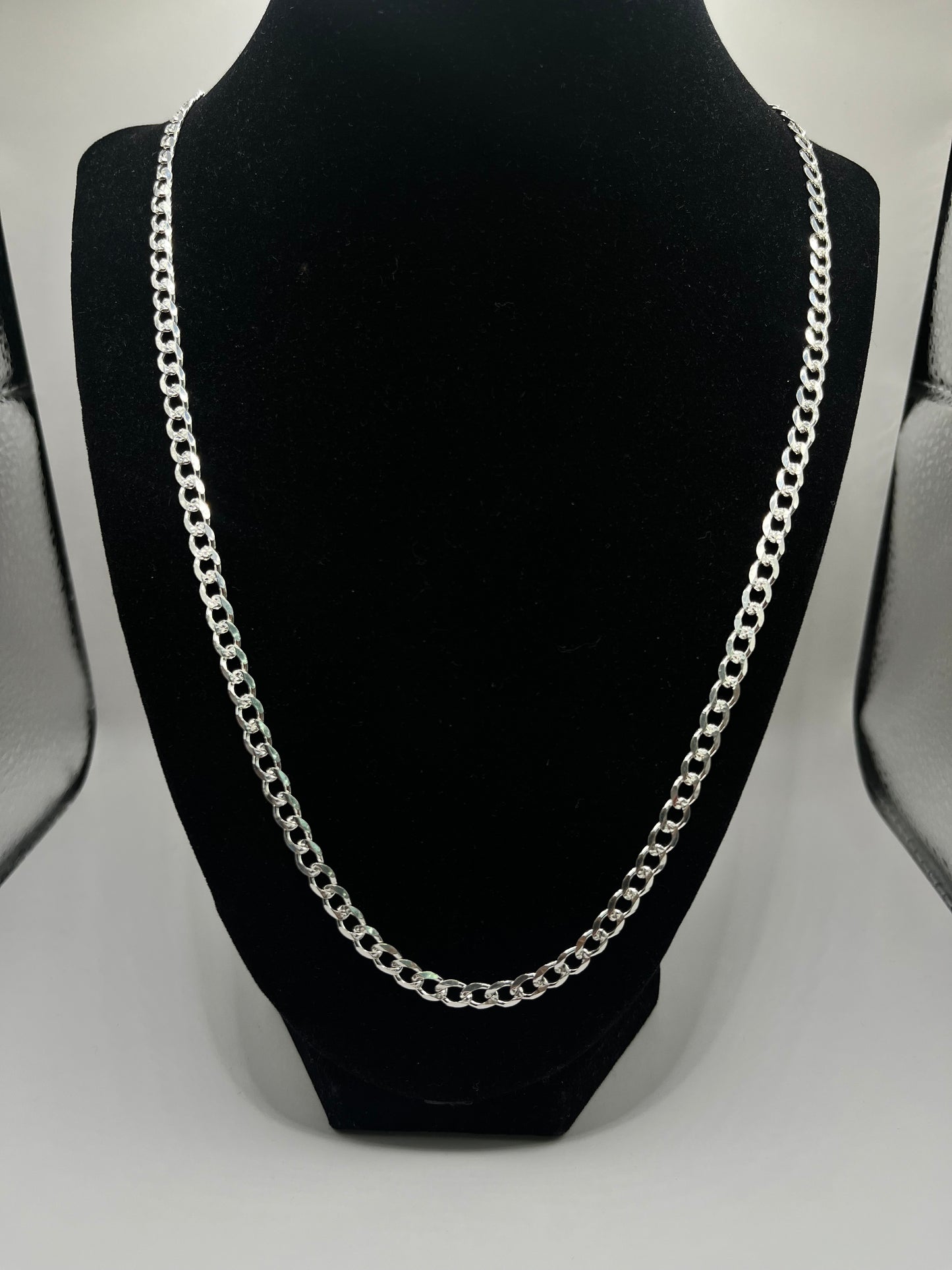 Silver Curve Link Chain