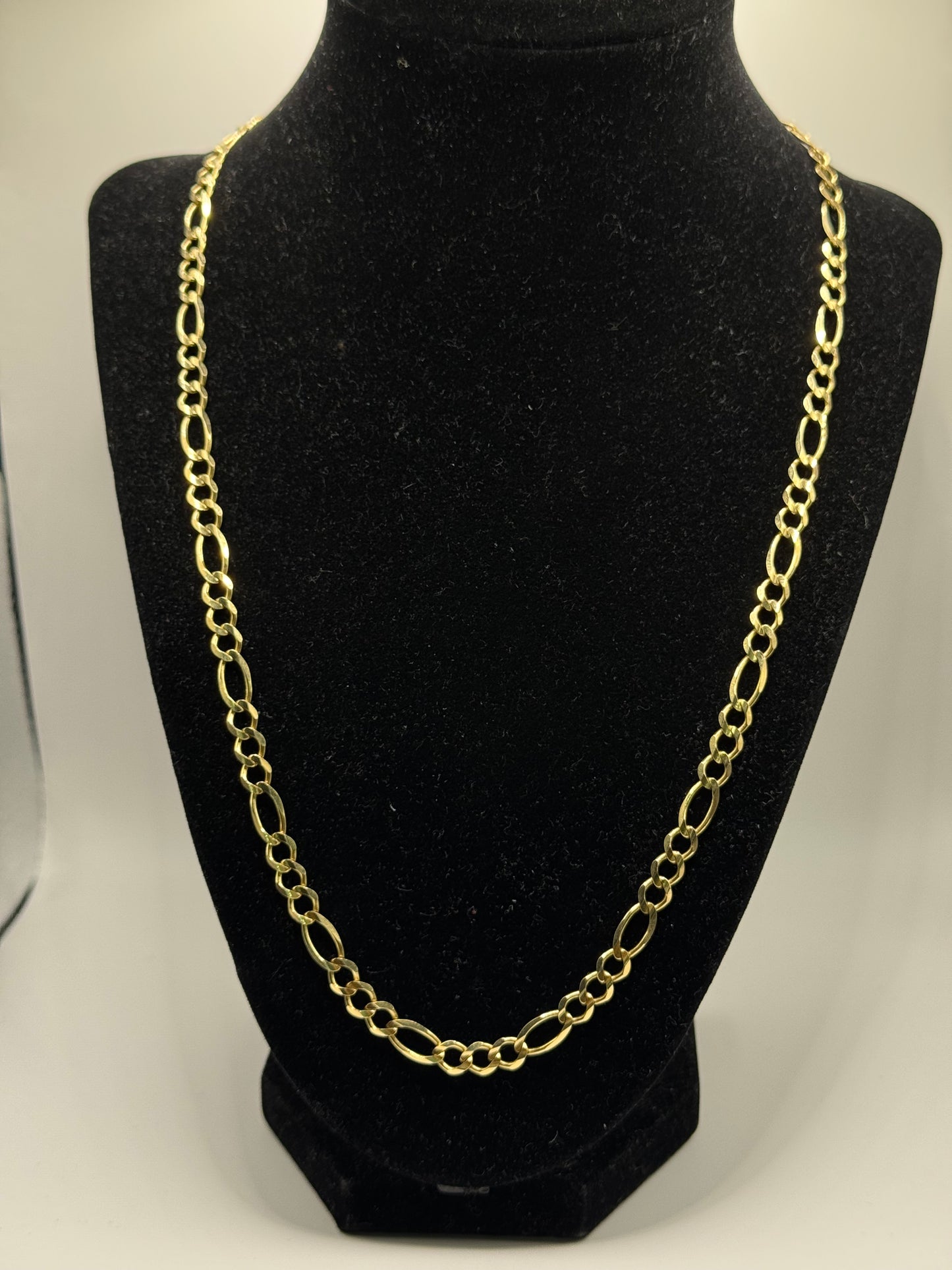 14K Figaro Chain Solid