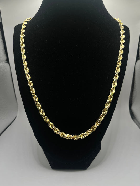 14K Solid Rope Chain